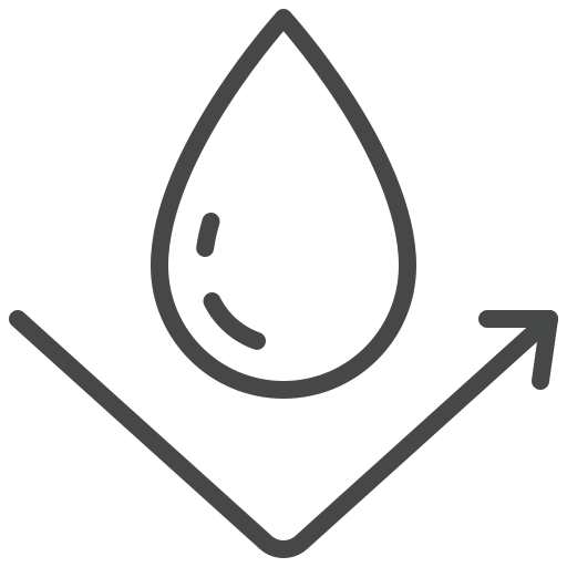 Icon of a water droplet with an upward V-shaped arrow, illustrating Mirath’s water-resistant tallow sunscreen. Long-lasting sun protection from Lebanon, crafted for daily use in the Middle East and MENA region.