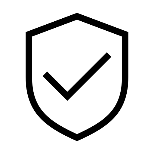 Shield icon with a checkmark inside, symbolizing antioxidant protection that defends lips from environmental stressors with Mirath Beauty lip balm.