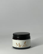front view of The Miracle Tallow and frankincense face cream jar by Mirath Beauty - luxury anti-aging cream for toning, firming and hydrationg skin by Mirath Beauty made in Lebanon. 